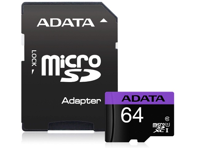 MEMORIA ADATA MICRO SD CL10 64GB C/ADAPTADOR                